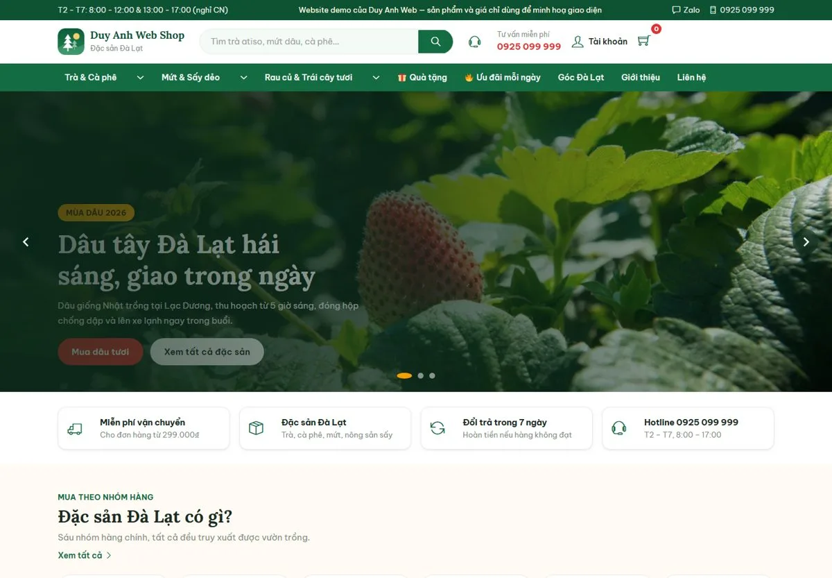 Đặc sản vùng miền — bán hàng online