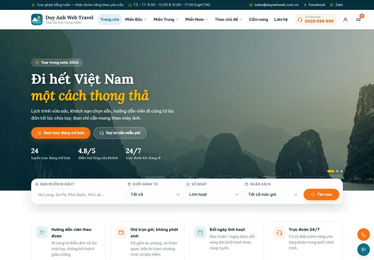 Công ty tour du lịch trong nước