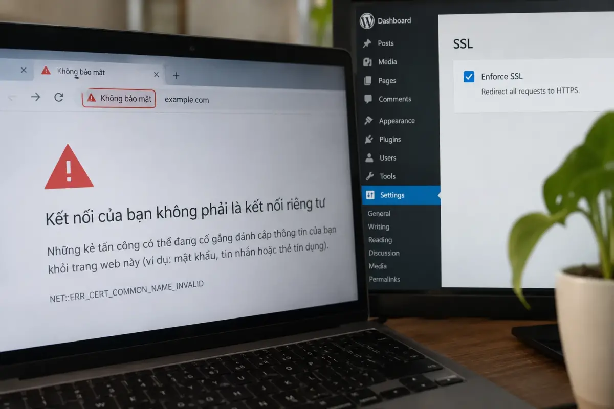 Website không bảo mật: vì sao trình duyệt cảnh báo và cách sửa trên WordPress ít chữ mà nó phải thật không nhìn nhưu AI