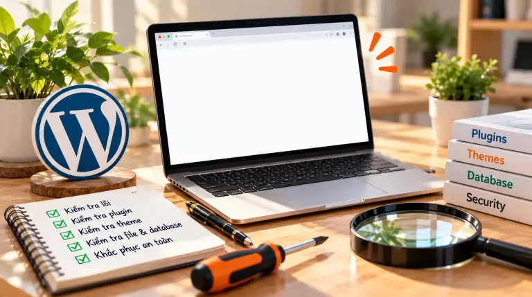 Website WordPress bị trắng trang - nguyên nhân và cách xử lý an toàn