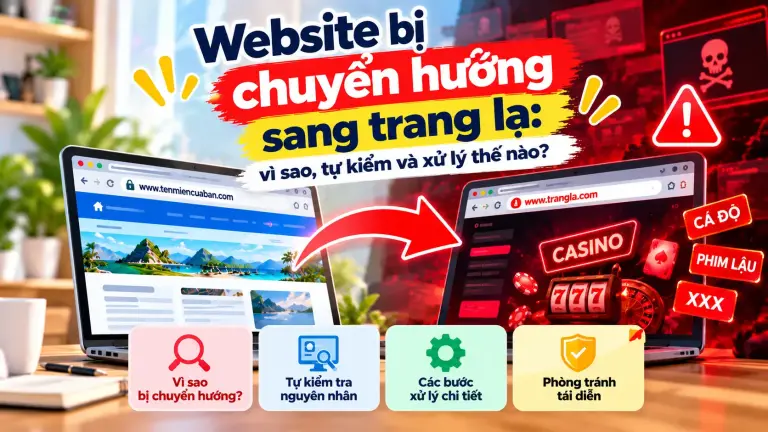 Website bị chuyển hướng sang trang lạ - vì sao, tự kiểm và xử lý thế nào (2)