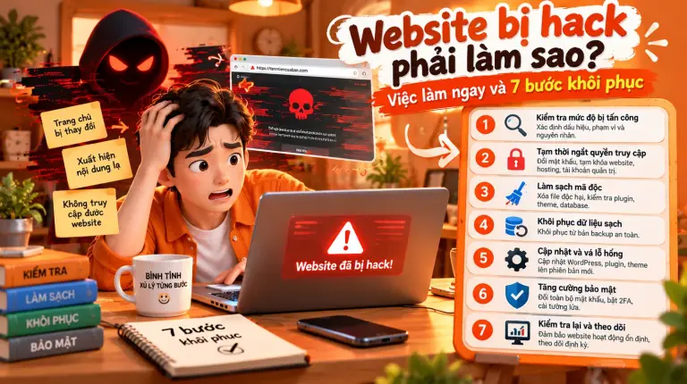 Website bị hack phải làm sao Việc làm ngay và 7 bước khôi phục