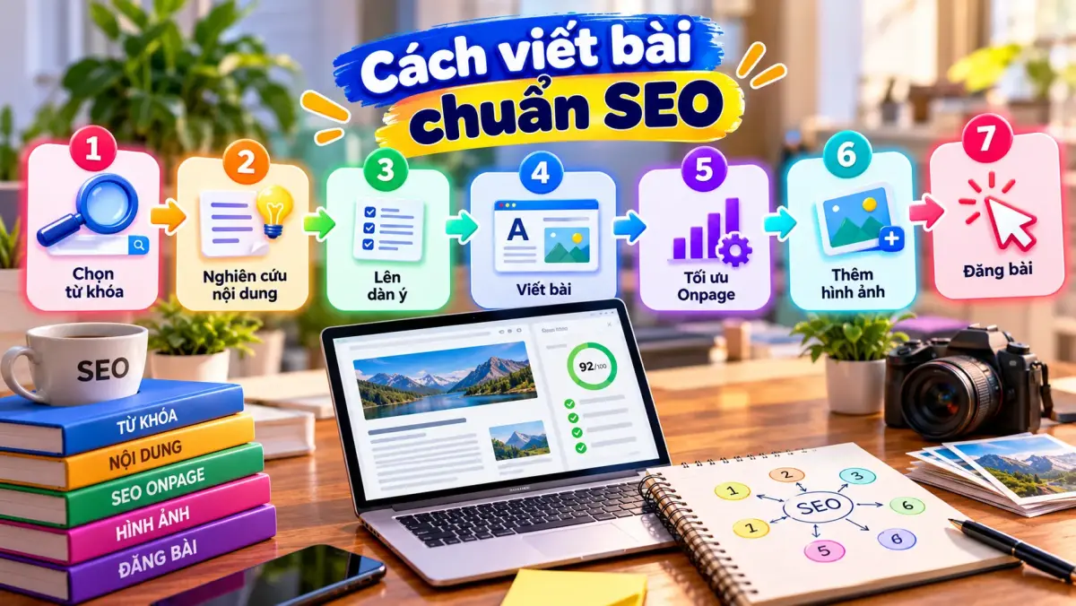 Cách viết bài chuẩn SEO: 7 bước từ chọn từ khóa đến lúc đăng bài